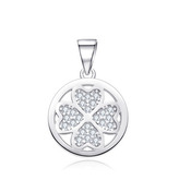 NB-4382 Stříbrný přívěšek čtyřlístek - čtyřlístky