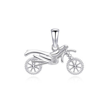 NB-4562 Stříbrný přívěšek motorka enduro - sport