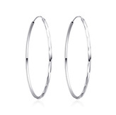 NB-3039-50 Stříbrné náušnice kruhy 50 mm