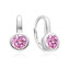 NB-3516 Stříbrné náušnice s růžovými zirkony