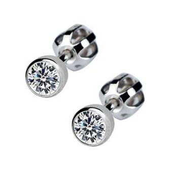 ZB29067 Stříbrné náušnice se čirými zirkony 4 mm