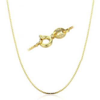 NB-7009-40 Zlacený stříbrný řetízek - čtverový, délka 40 cm