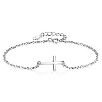 NB-1126 Dámský stříbrný náramek křížek