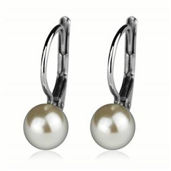 ZB3324 Stříbrné náušnice perličky 6 mm