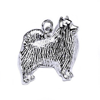 CS3820 Stříbrný přívěšek pes špic - zvířátka