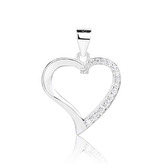 NB-4610 Stříbrný přívěšek srdíčko - srdce