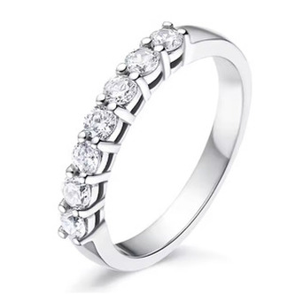 MN512-52 Stříbrný zásnubní prsten s moissanity, vel. 52