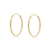 NB-3064-14 Zlacené stříbrné náušnice kruhy 14 mm