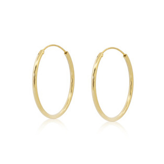 NB-3064-14 Zlacené stříbrné náušnice kruhy 14 mm