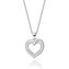 NB-2206 Střibrný náhrdelník srdíčko se zirkony - srdce