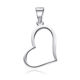 NB-4587 Stříbrný přívěsek srdíčko - srdce