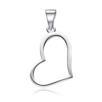 NB-4587 Stříbrný přívěsek srdíčko - srdce