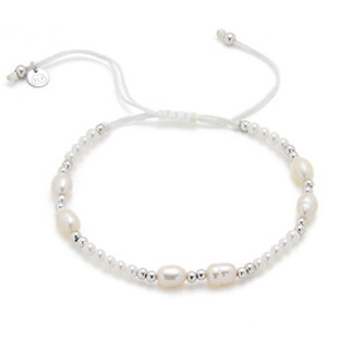 AU0013 Náramek přírodními perlami, stříbro AG925