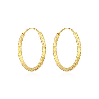 NB-3118-16 Zlacené stříbrné náušnice kruhy 16 mm