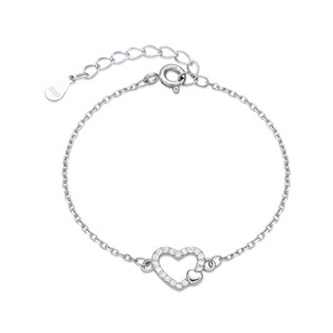 DN-0112 Dětský stříbrný náramek srdce