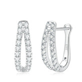 MN101 Stříbrné náušnice s moissanity