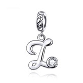 B0352-Z Stříbrný přívěšek korálek na náramek - písmeno Z - iniciály