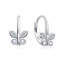 NB-3036 Stříbrné náušnice na klapku motýlci
