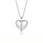 NB-2208 Střibrný náhrdelník srdíčko se zirkony - srdce