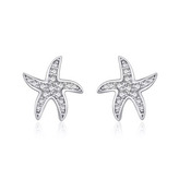 NB-3787 Stříbrné náušnice hvězdice - mořské