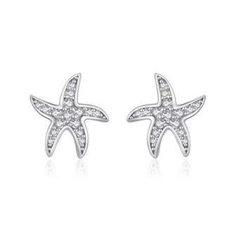 NB-3787 Stříbrné náušnice hvězdice - mořské