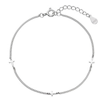 EG7258 Stříbrný náramek s třemi křížky