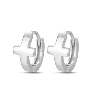 NB-3815 Stříbrné náušnice s křížky