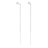 NB-3656 Stříbrné visací náušnice kuličky