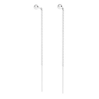 NB-3656 Stříbrné visací náušnice kuličky