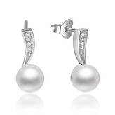 NB-3800 Stříbrné náušnice s perličkami