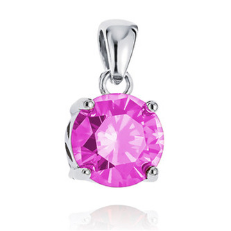 NB-4202-LP Stříbrný přívěšek s růžovým zirkonem