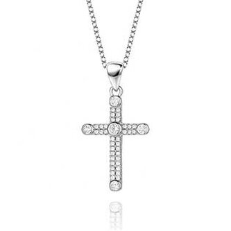 NB-2233 Střibrný náhrdelník s křížkem