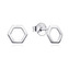 NB-3985 Stříbrné náušnice šestiúhelníky
