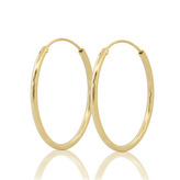 NB-3064-20 Zlacené stříbrné náušnice kruhy 20 mm