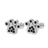 DN-0073 Stříbrné dětské náušnice tlapičky - zvířátka