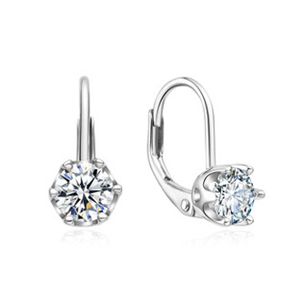 NB-3089 Stříbrné dámské náušnice se zirkony