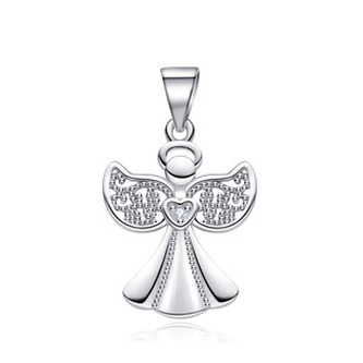 NB-4348 Stříbrný přívěšek andělíček - srdce