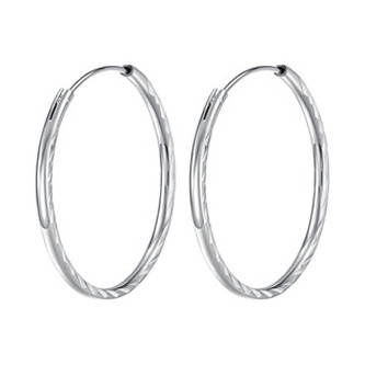 NB-3657-35 Stříbrné náušnice kruhy 35 mm