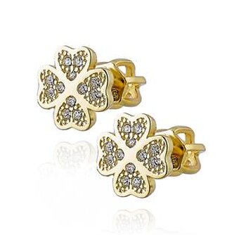 NB-3624 Stříbrné šroubovací náušnice čtyřlístky