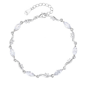 NB-1290 Dámský stříbrný náramek se zirkony