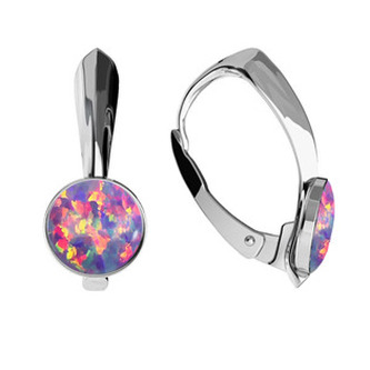 NBP37-OP38 Stříbrné opálové náušnice