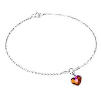 NB-0206-ASP Stříbrný náramek se srdíčkem Crystals from Swarovski® Astral Pink