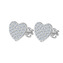 NB-3742 Stříbrné šroubovací náušnice srdíčka - srdce