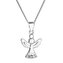 EG4253 Stříbrný náhrdelník anděl se Swarovski krystaly bílý - andílci