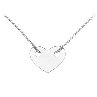 NB-2358 Minimalistický stříbrný náhrdelník se srdcem
