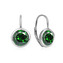 NB-3943-G Stříbrné náušnice se zelenými zirkony