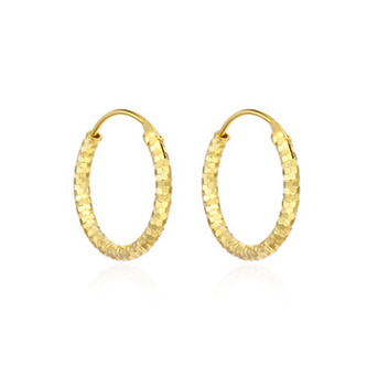 NB-3118-12 Zlacené stříbrné náušnice kruhy 12 mm