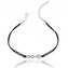 IT0011-K Černý náramek se stříbrným nekonečnem a srdíčkem - srdce