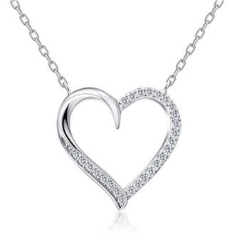 NB-2033 Střibrný náhrdelník srdíčko - srdce