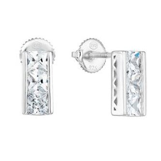 EG2755 Stříbrné náušnice obdélníky